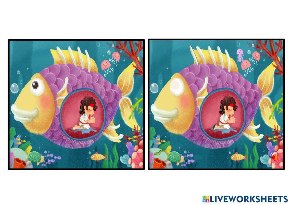 Spot the 10 Differences- Jonah and the Fish