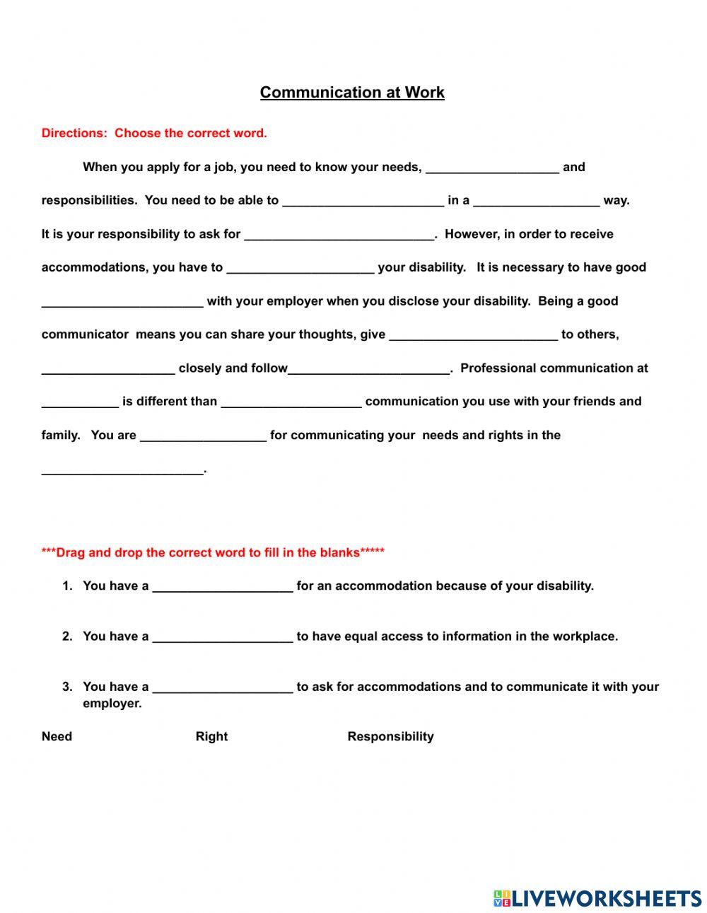 Communication at Work