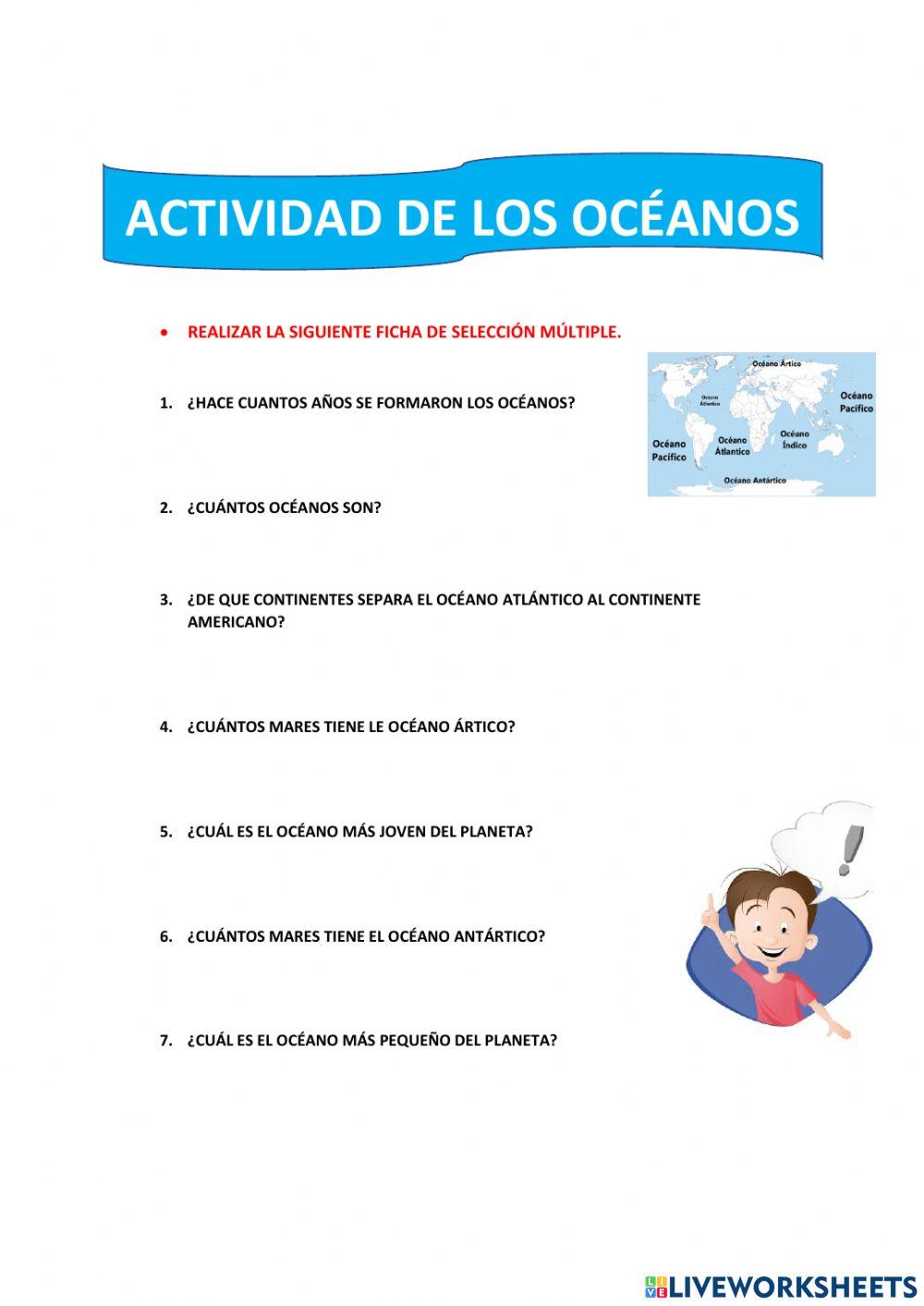 actividad de los océanos 