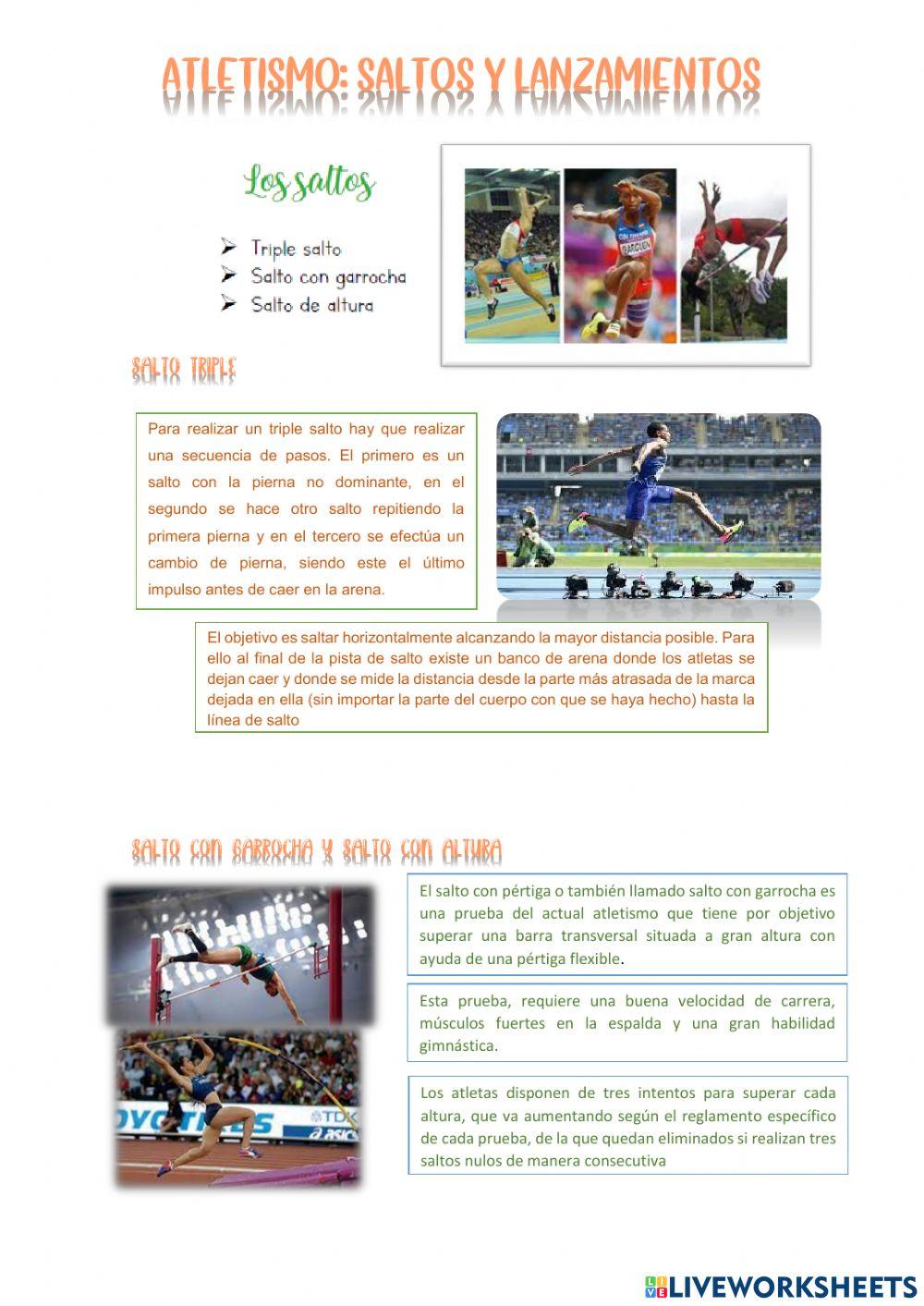 Saltos y lanzamientos