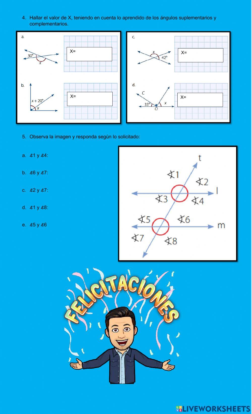 Clasificacion de los angulos