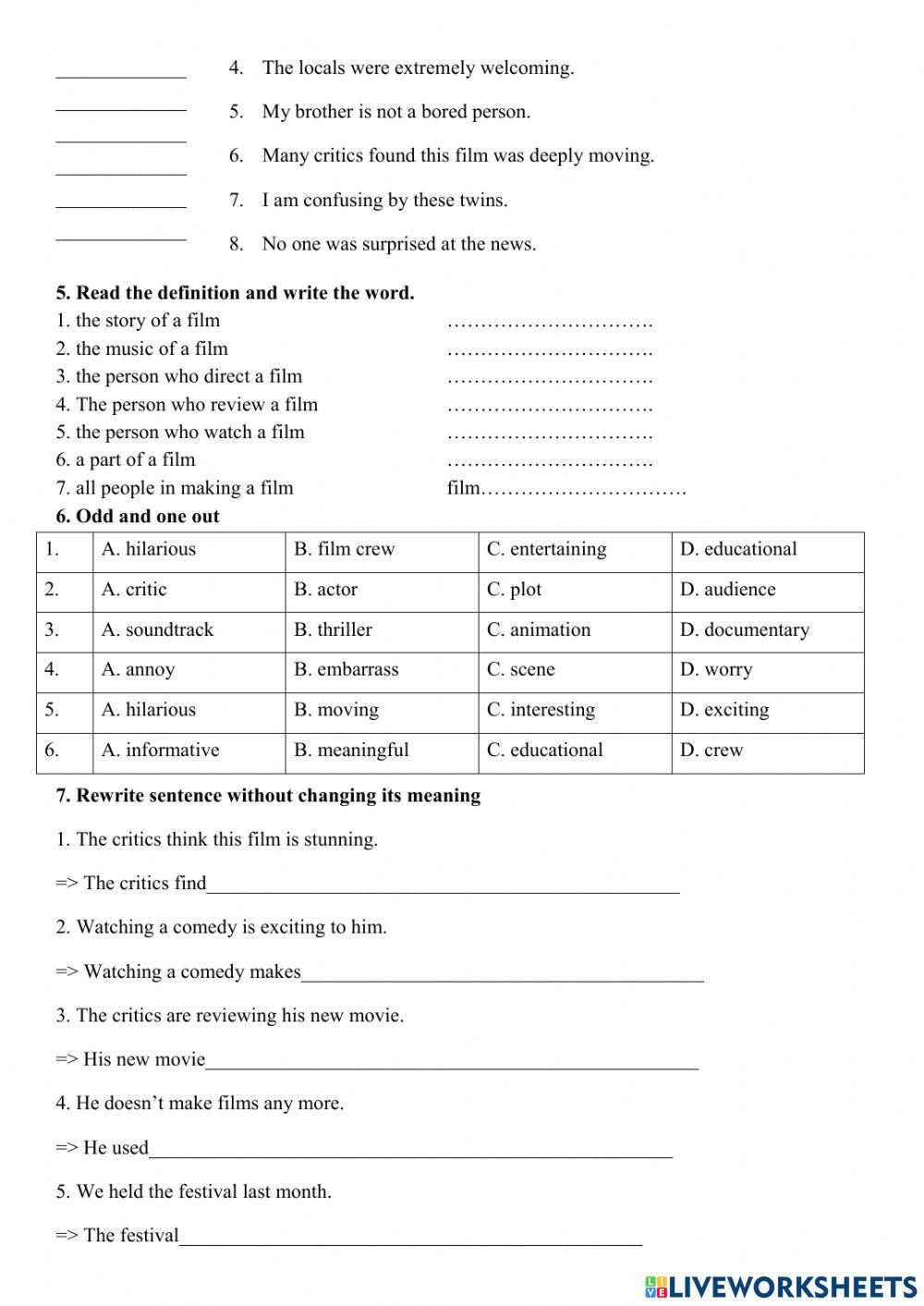 Grade 7- Unit 8- Adj ed ing (cont)