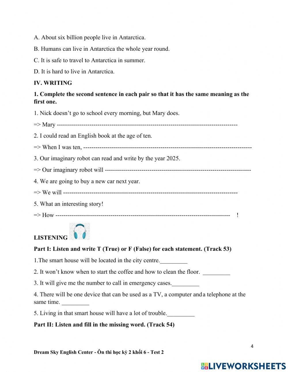 Grade 6-semester 2- test 2