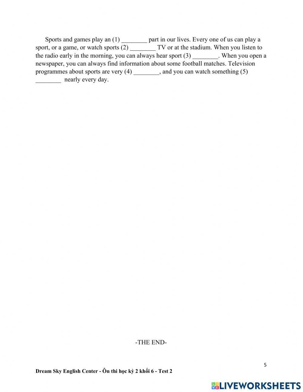 Grade 6-semester 2- test 2