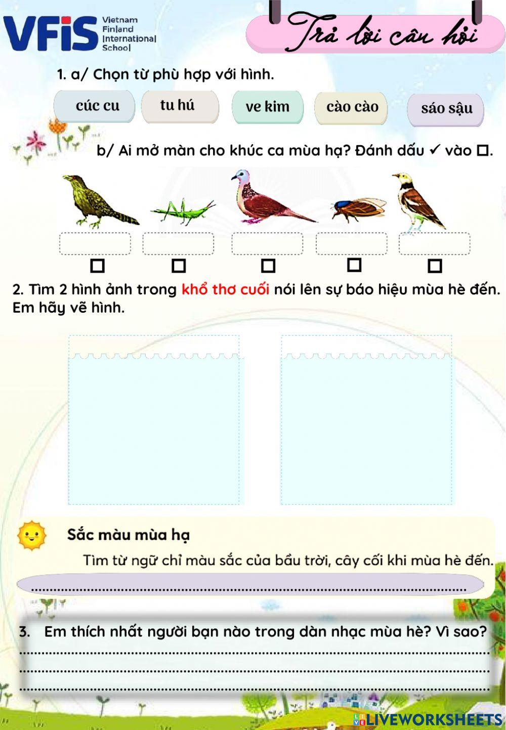 Vietnamese Week 23- Đọc 1