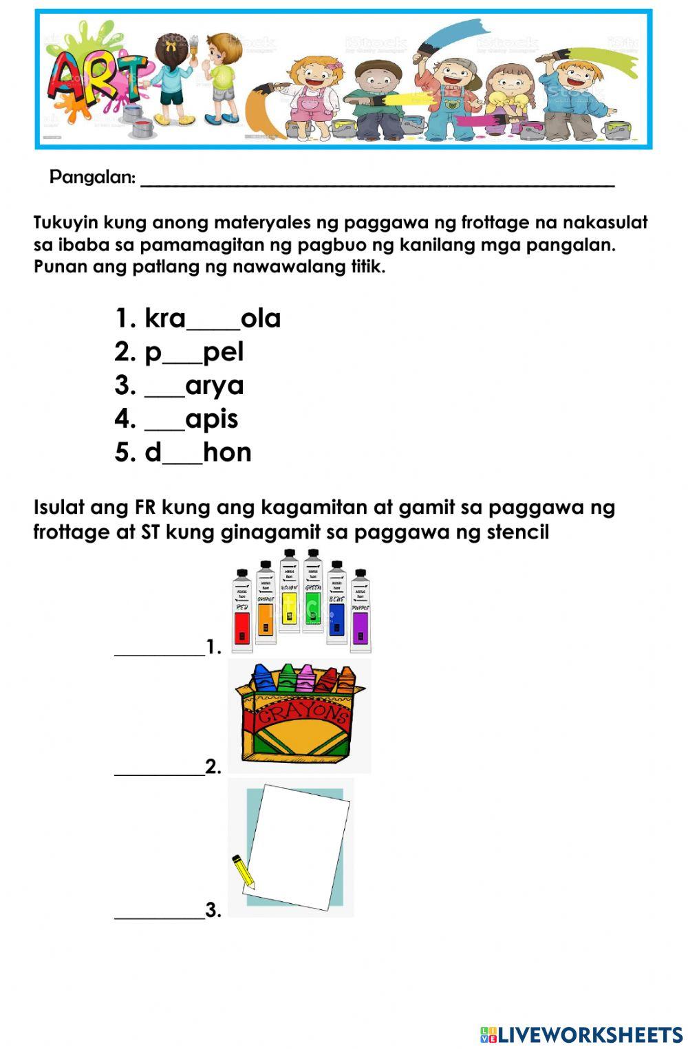 MAPEH ARTS Q3 Week 4