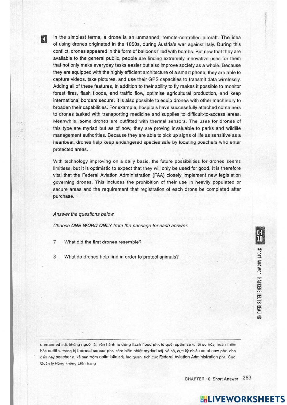 7112763 | IELTS READING - SHORT ANSWERS - PART 1 | Nguyễn
