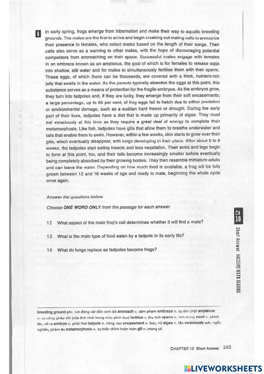 7112763 | IELTS READING - SHORT ANSWERS - PART 1 | Nguyễn