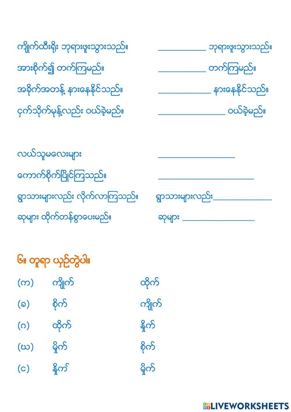 Myanmar Test