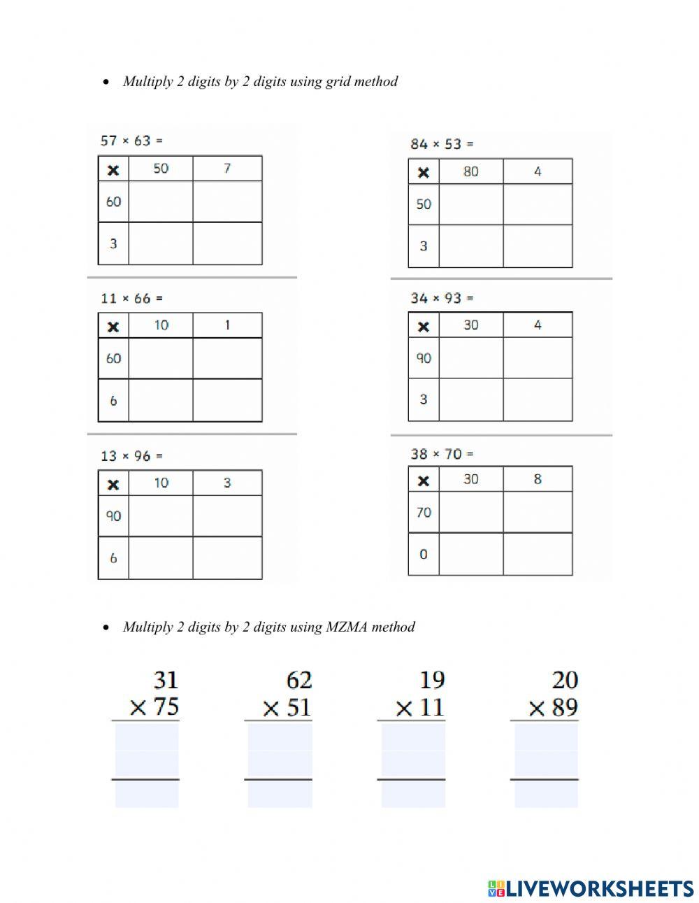 Multiplication And Division Worksheets Grade 4