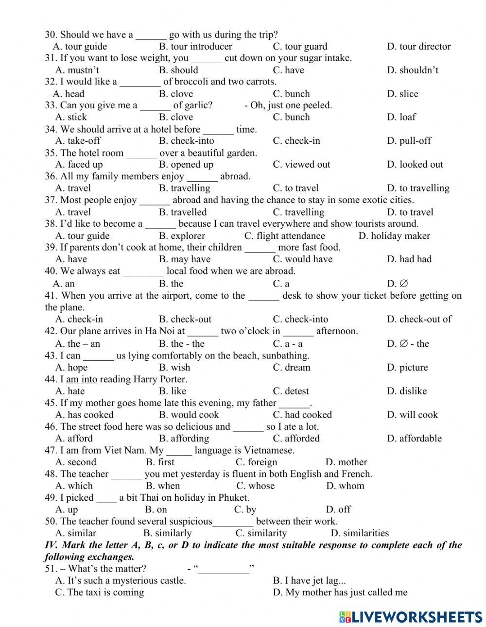 Practice exercises unit 7,8,9 class 9