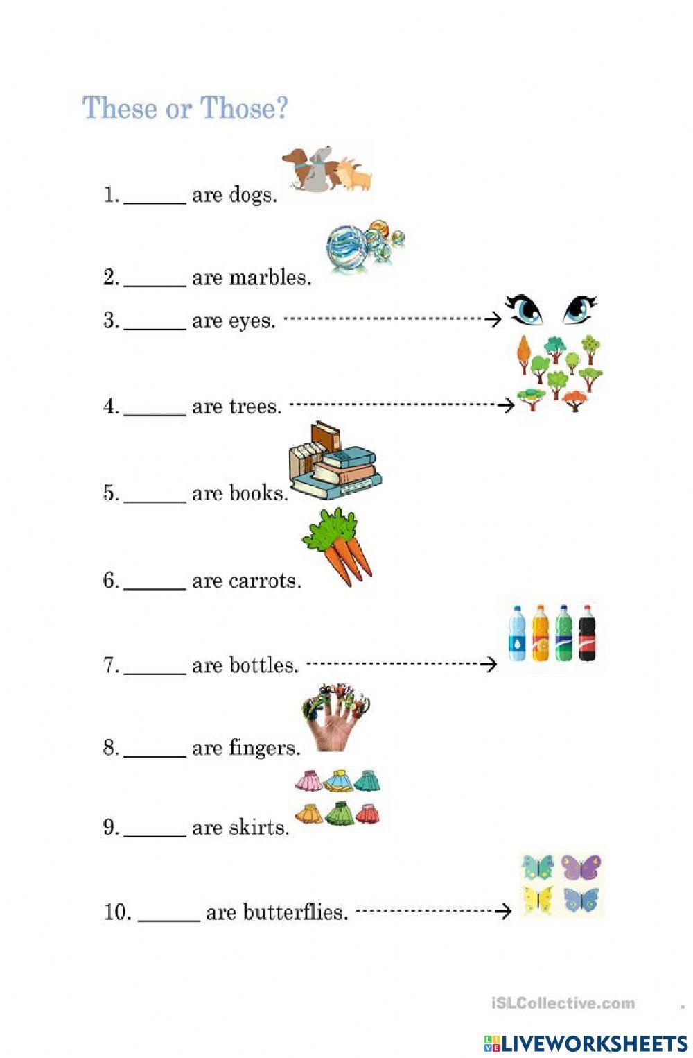 This that these those