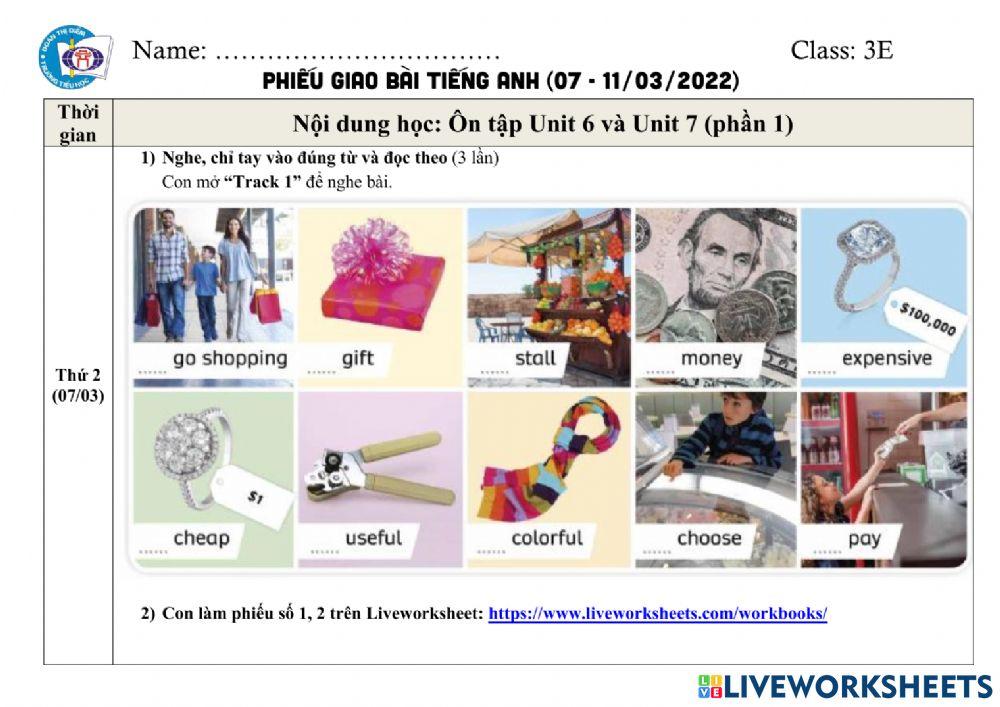 Phiếu HD Ôn Tập