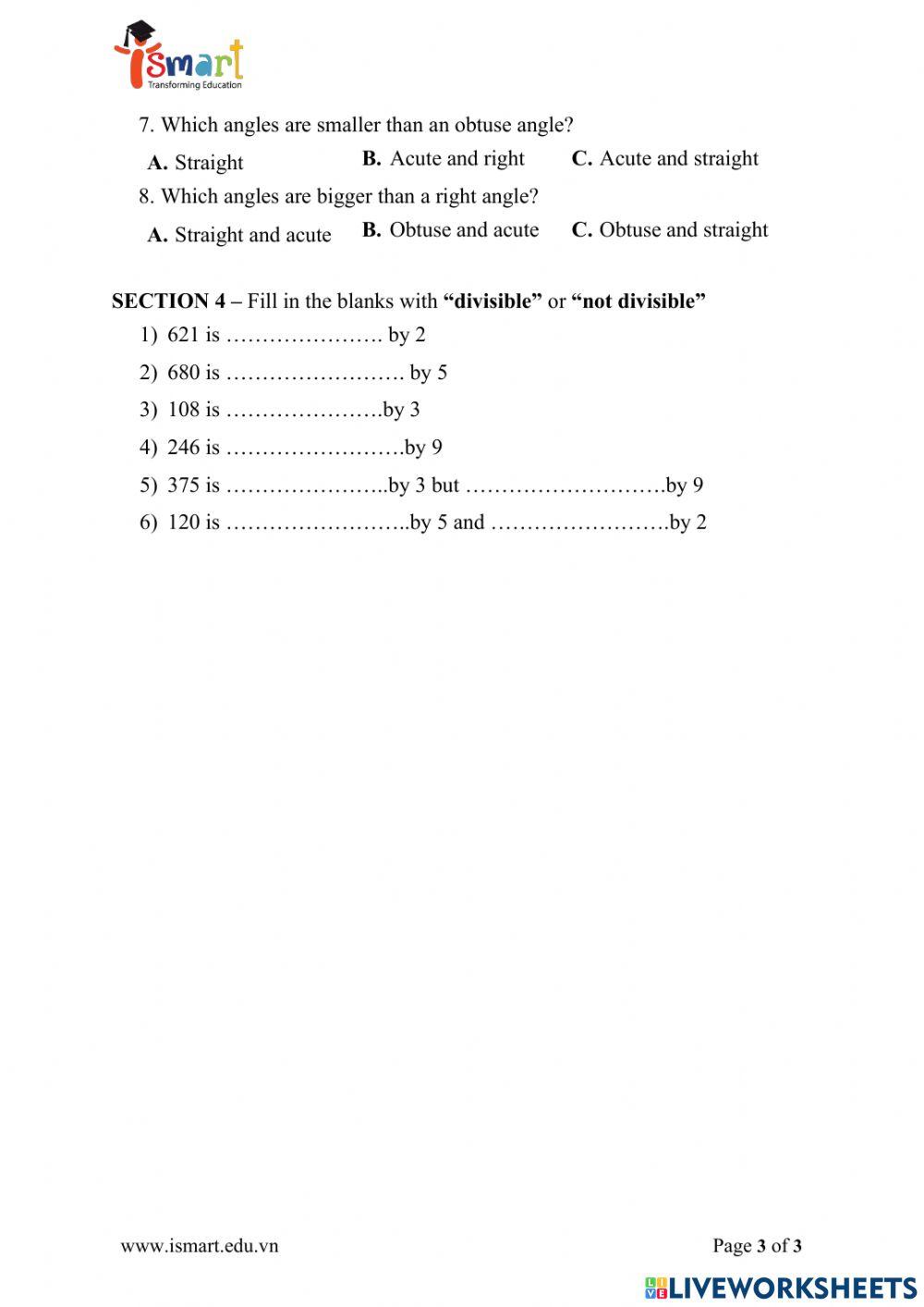 Maths 4 test 2