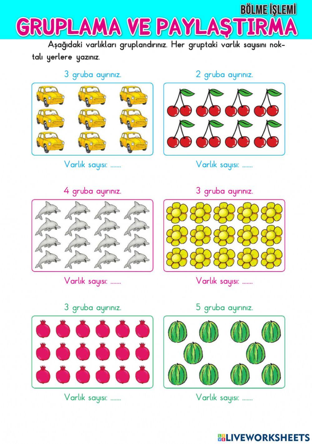 Gruplama ve Paylaştırma