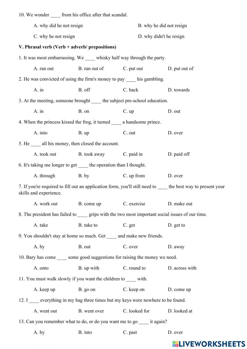 Revision for the 2nd term test – no2 (grade 12)
