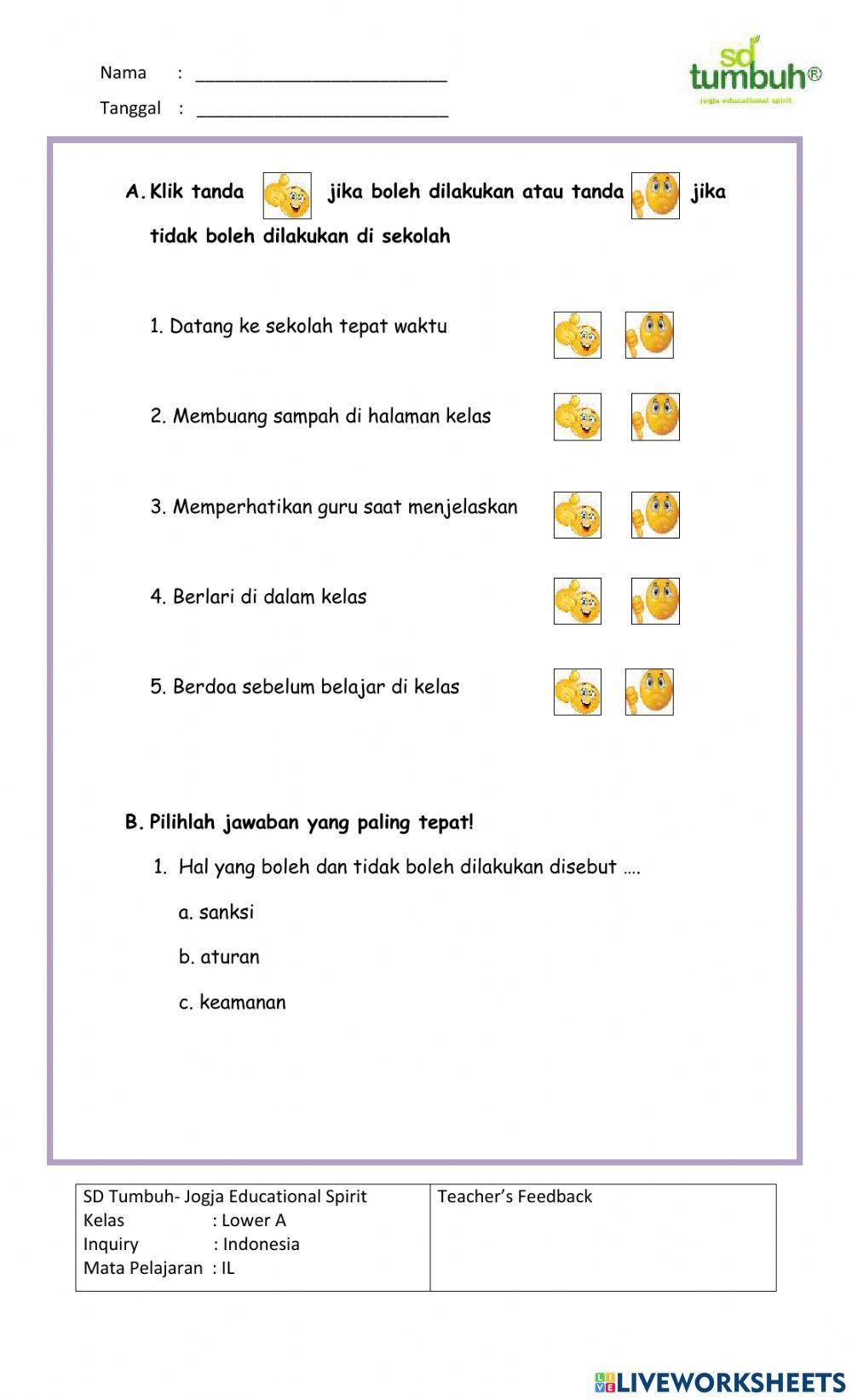 Integrated Learning-Review Aturan di Sekolah-Essay