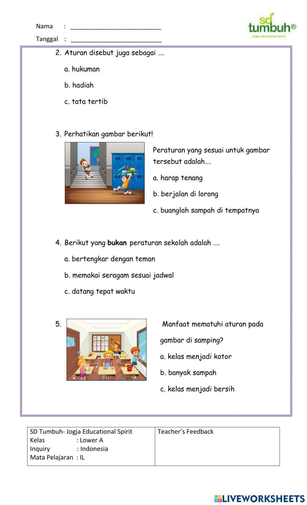 Integrated Learning-Review Aturan di Sekolah-Essay