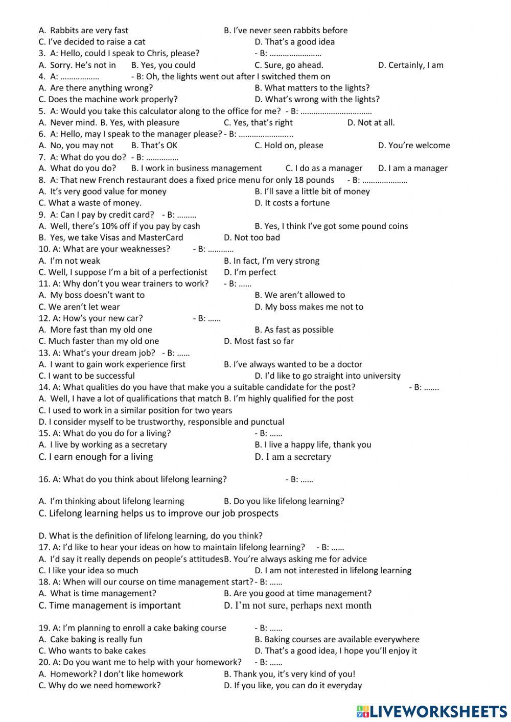 Revision for the 2nd term test – no3 (grade 12)
