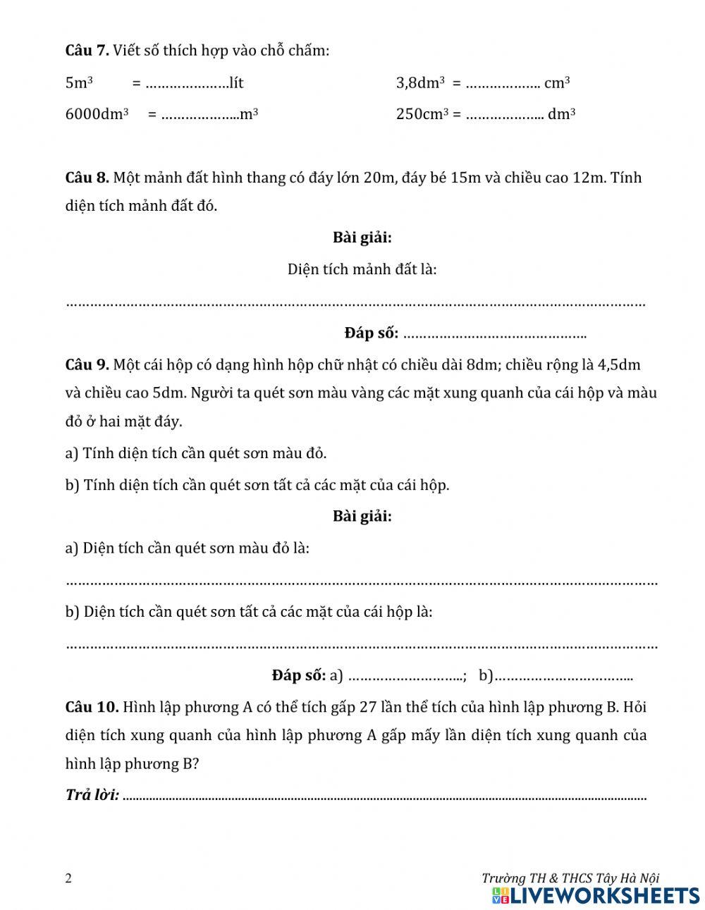 Ôn tâp hình học