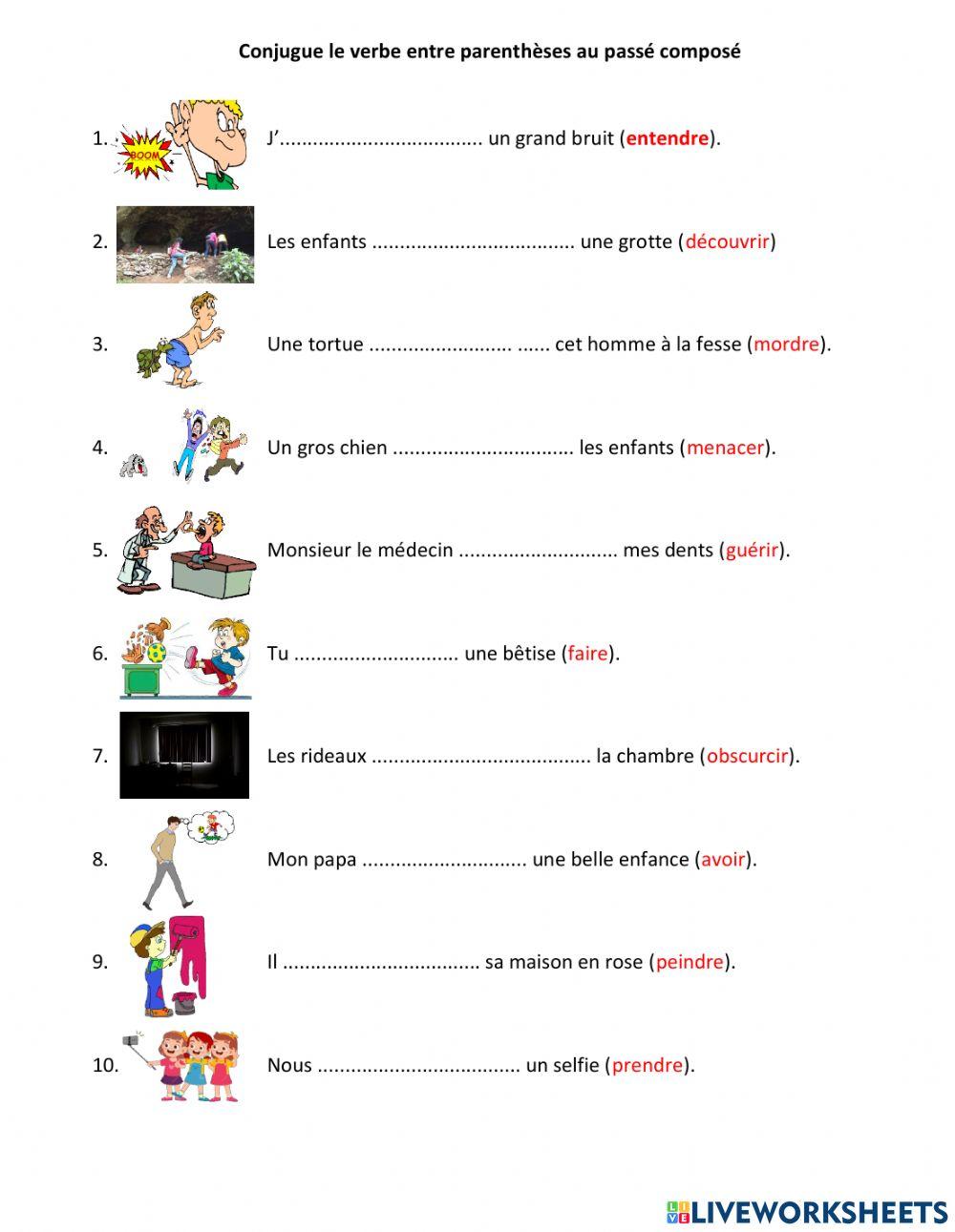 CL-passé composé avec -avoir-