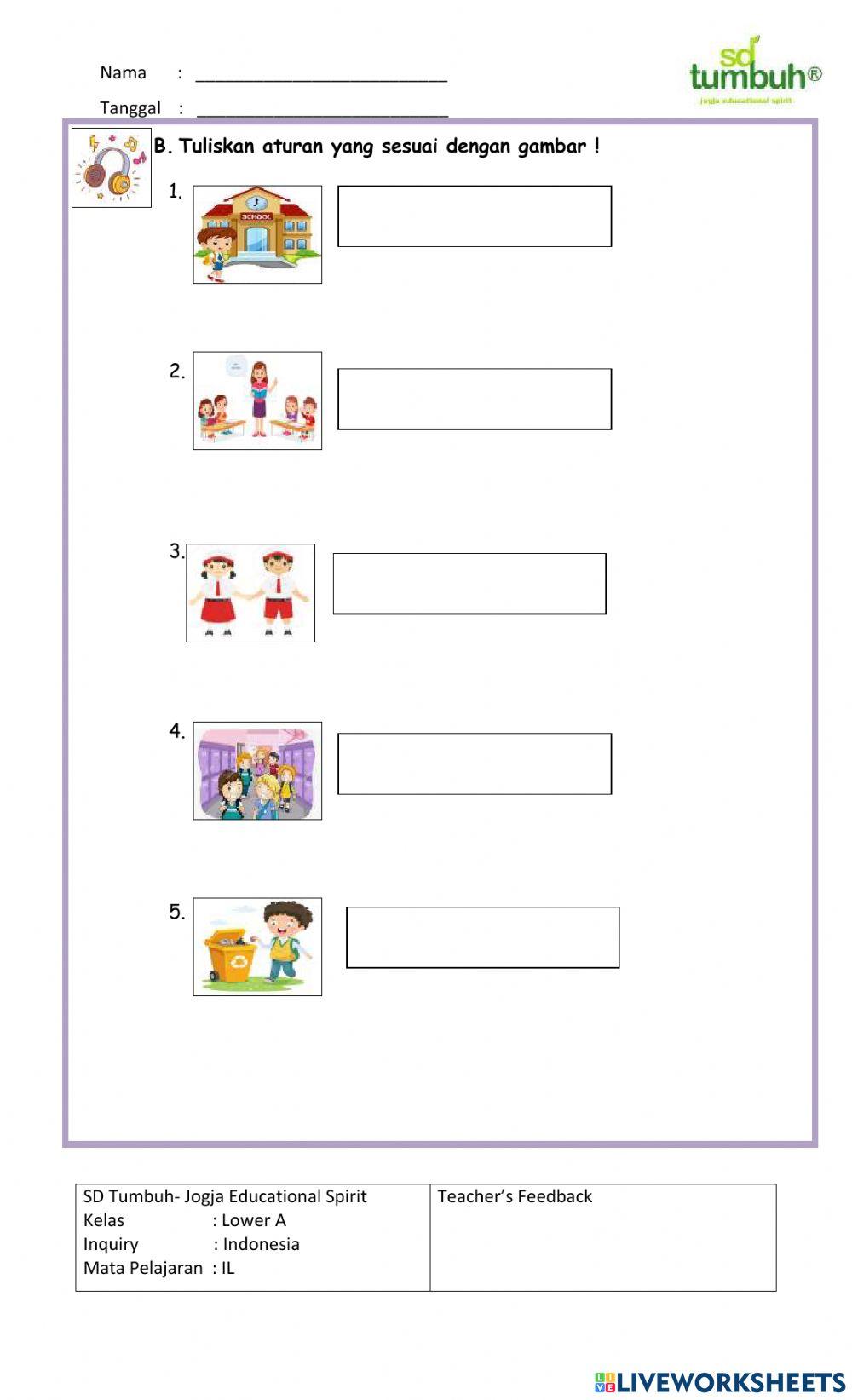 Integrated Learning-Review Aturan di Sekolah-Pilihan Jawaban