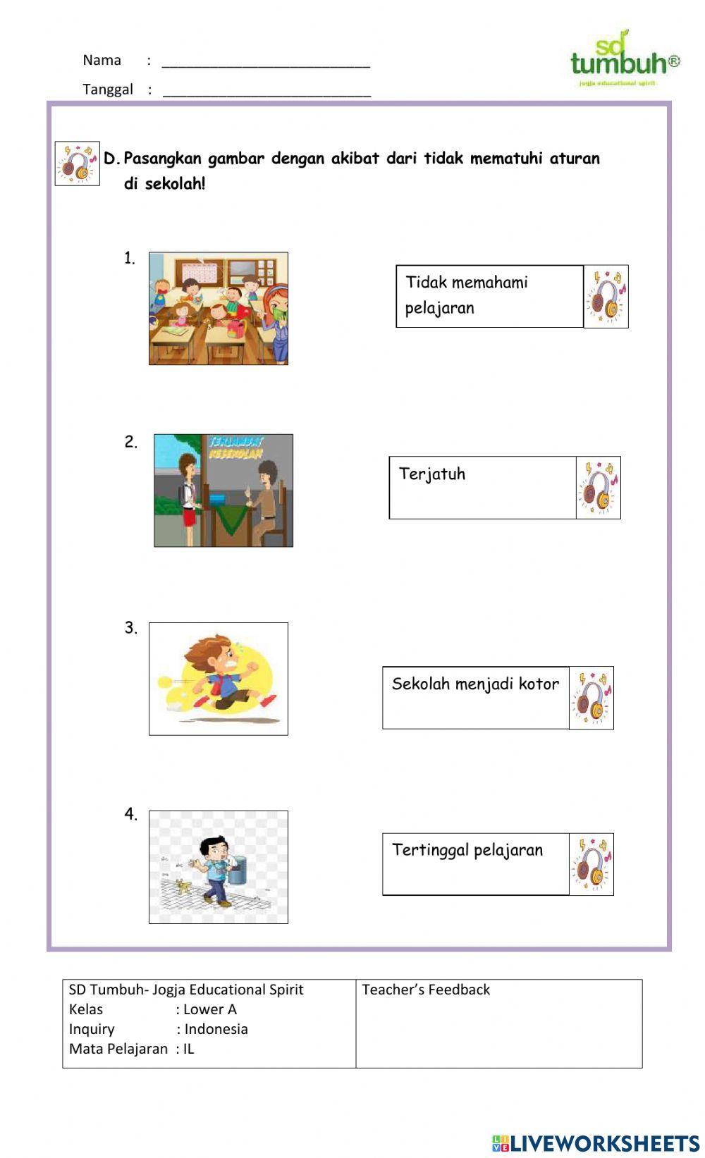 Integrated Learning-Review Aturan di Sekolah-Menjodohkan