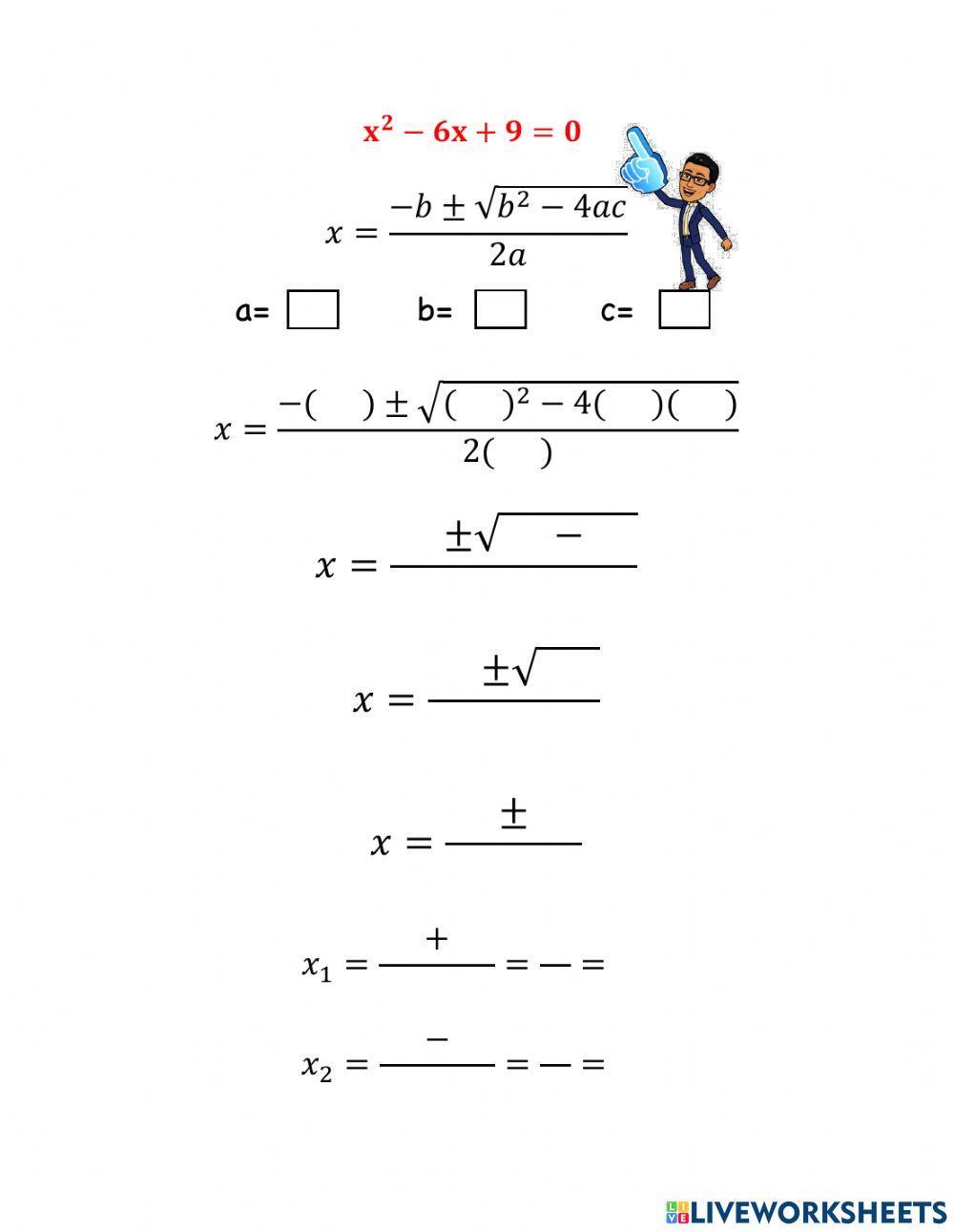 Ecuaciones cuadráticas
