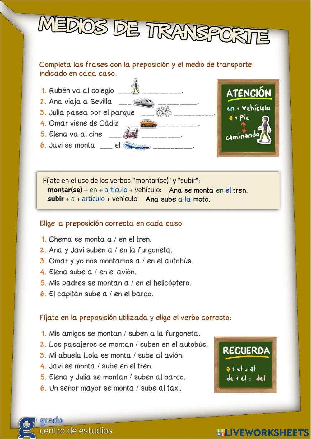 Medios de transporte