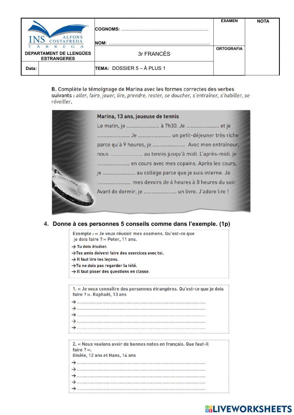 À plus 1 DOSSIER 5  3rFR