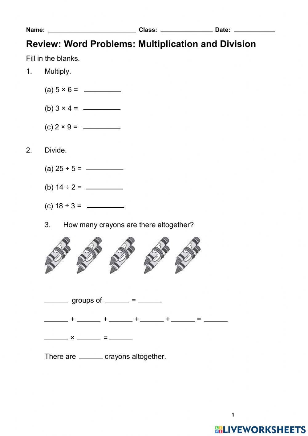 Review math 2nd grade worksheet | Live Worksheets