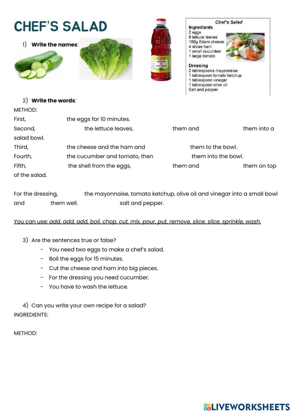 Recipe: Chef's salad