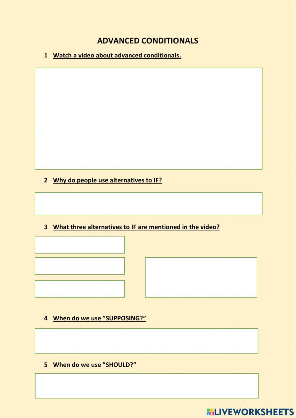 Advanced Conditionals