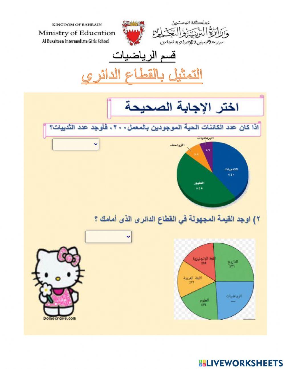 التمثيل بالقطاع الدائري