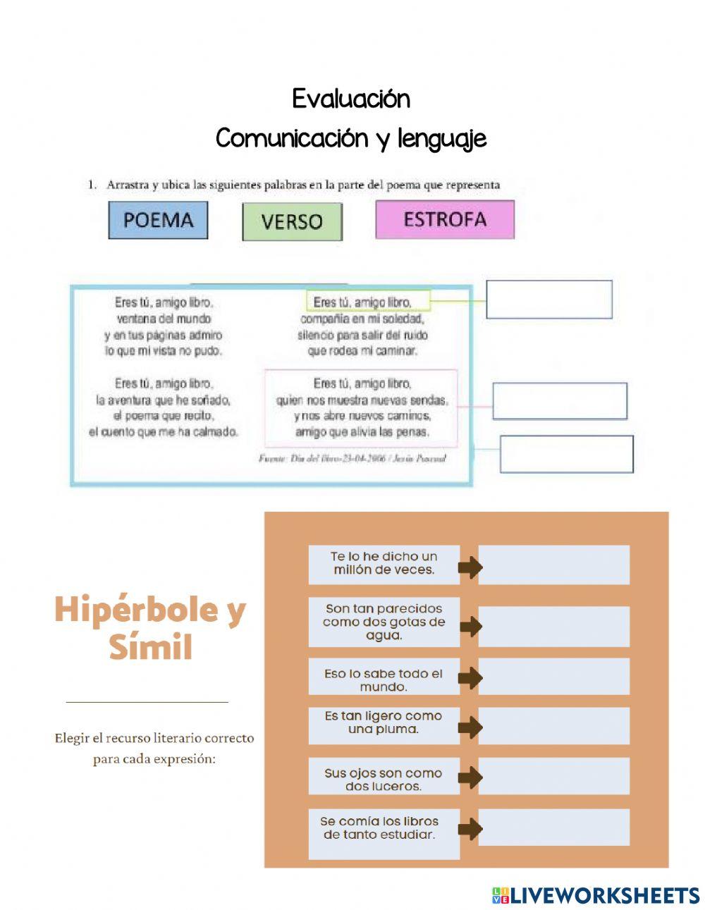 Evaluación de Comunicación y lenguaje