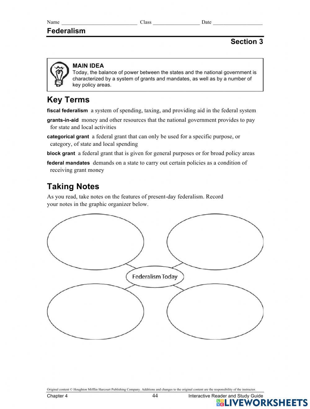 Practice 2- American Government-Federalism