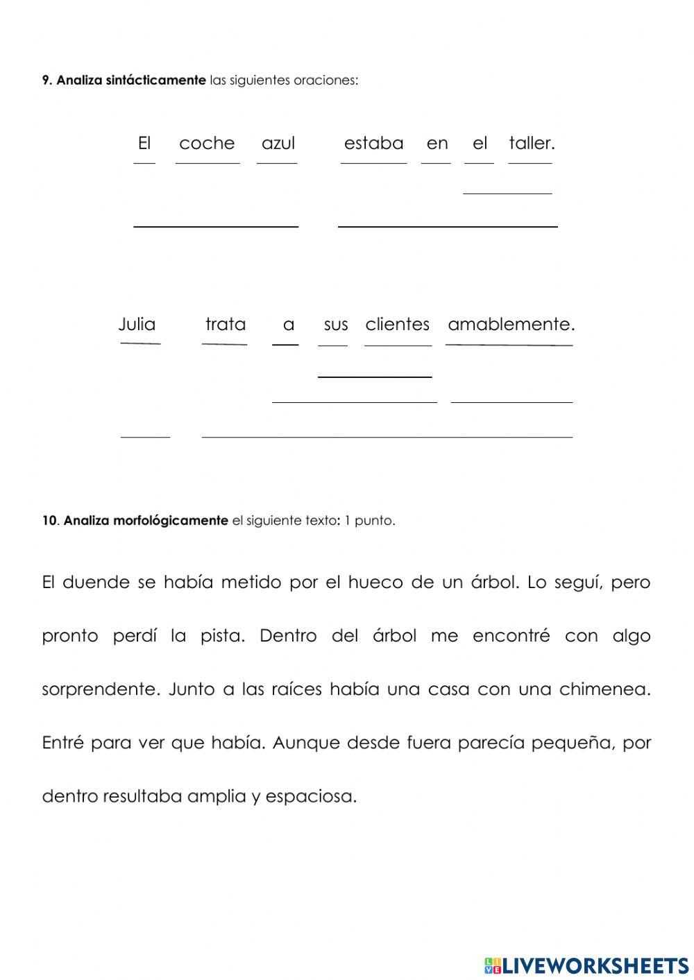 Test. lengua y literatura. tema 7.