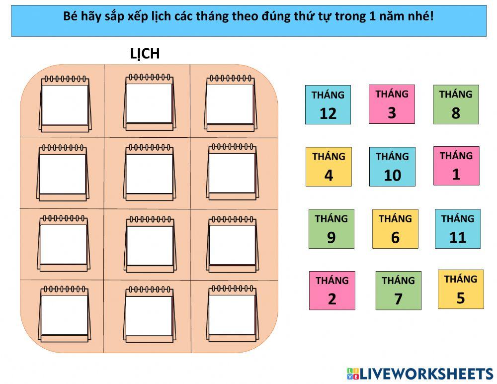 Các tháng trong năm