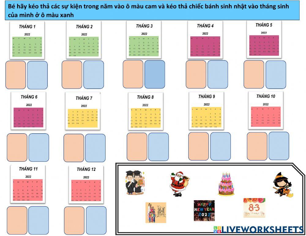 Các tháng trong năm