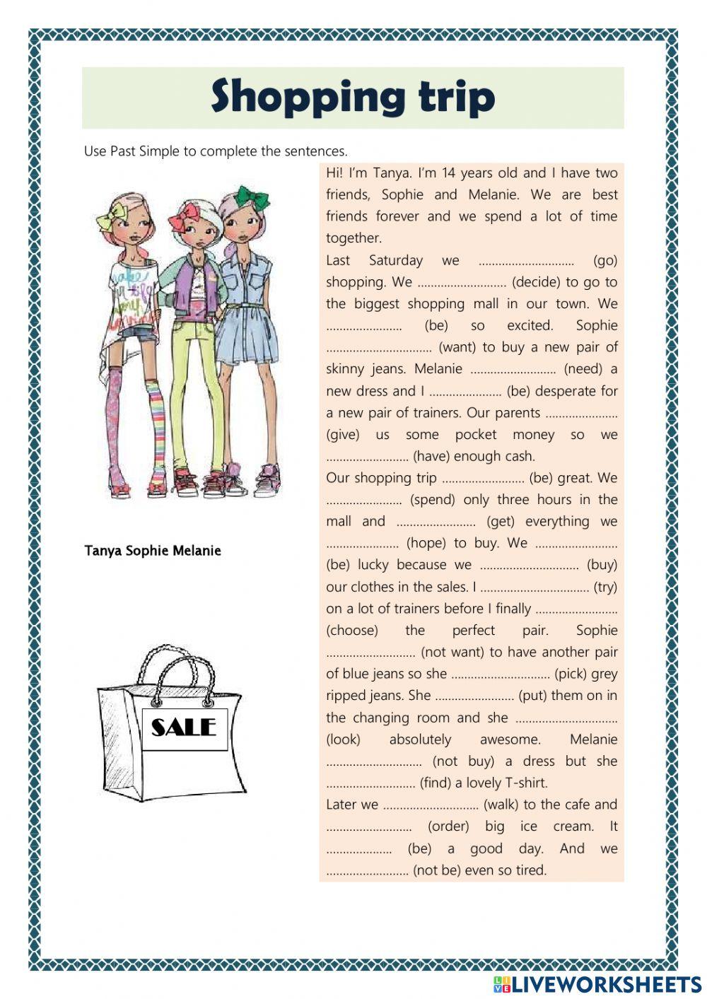 shopping-past-simple