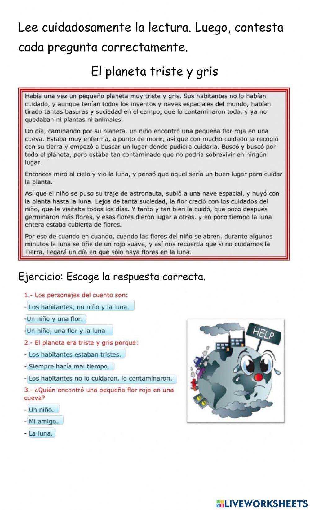 Audiolectura El planeta triste y gris