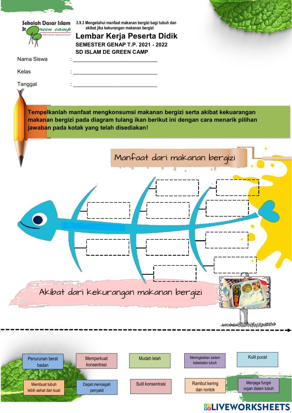 Manfaat dan akibat makanan bergizi