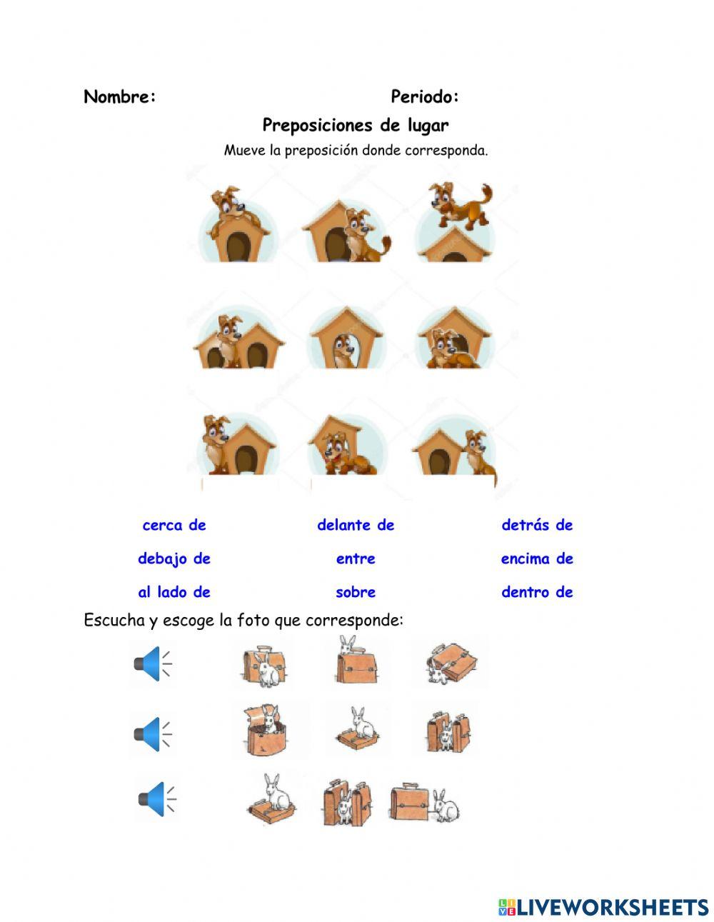 Preposiciones de lugar