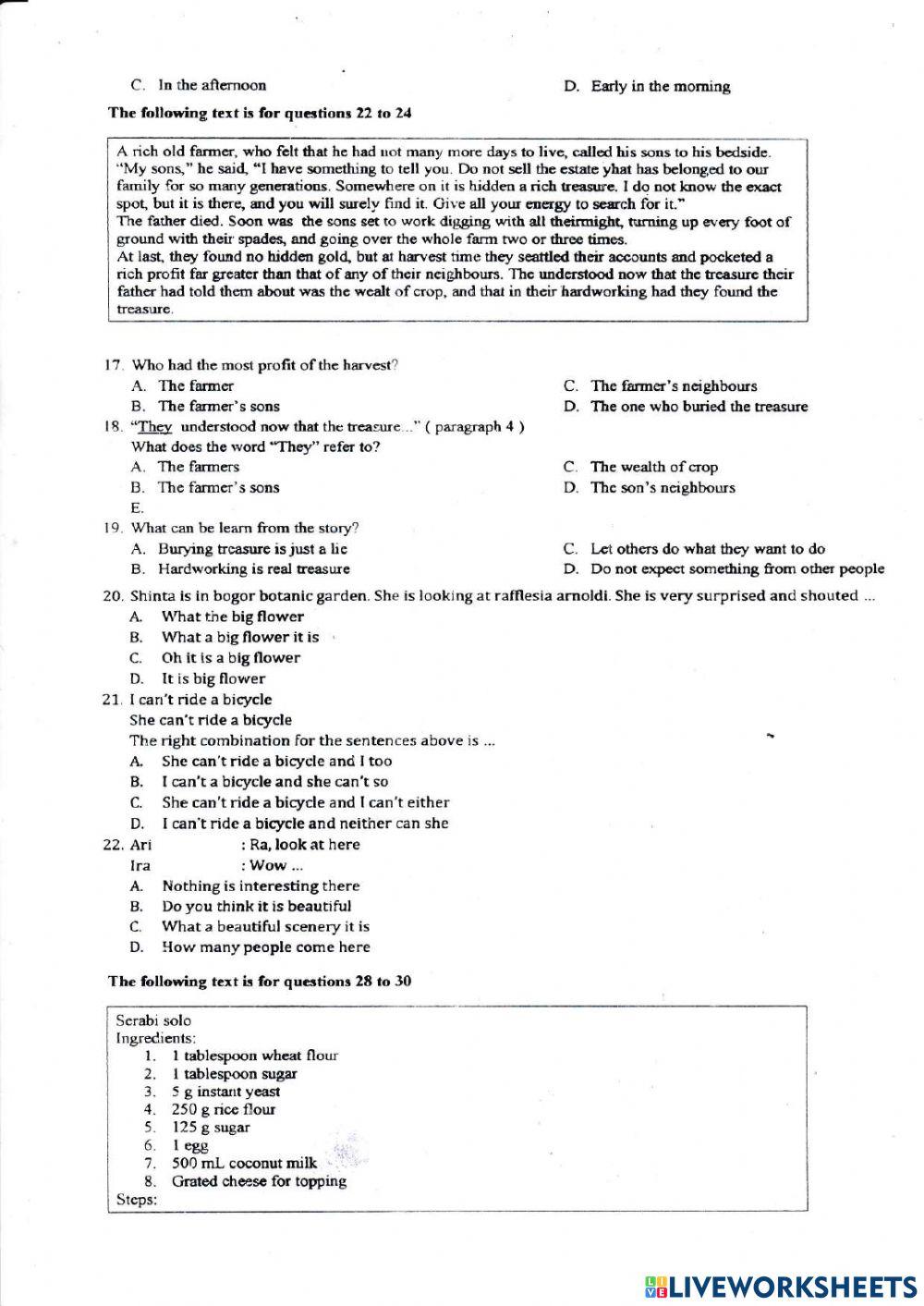 Upk bahasa inggris 22