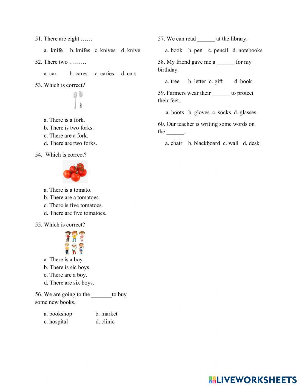 Final test for grade 5