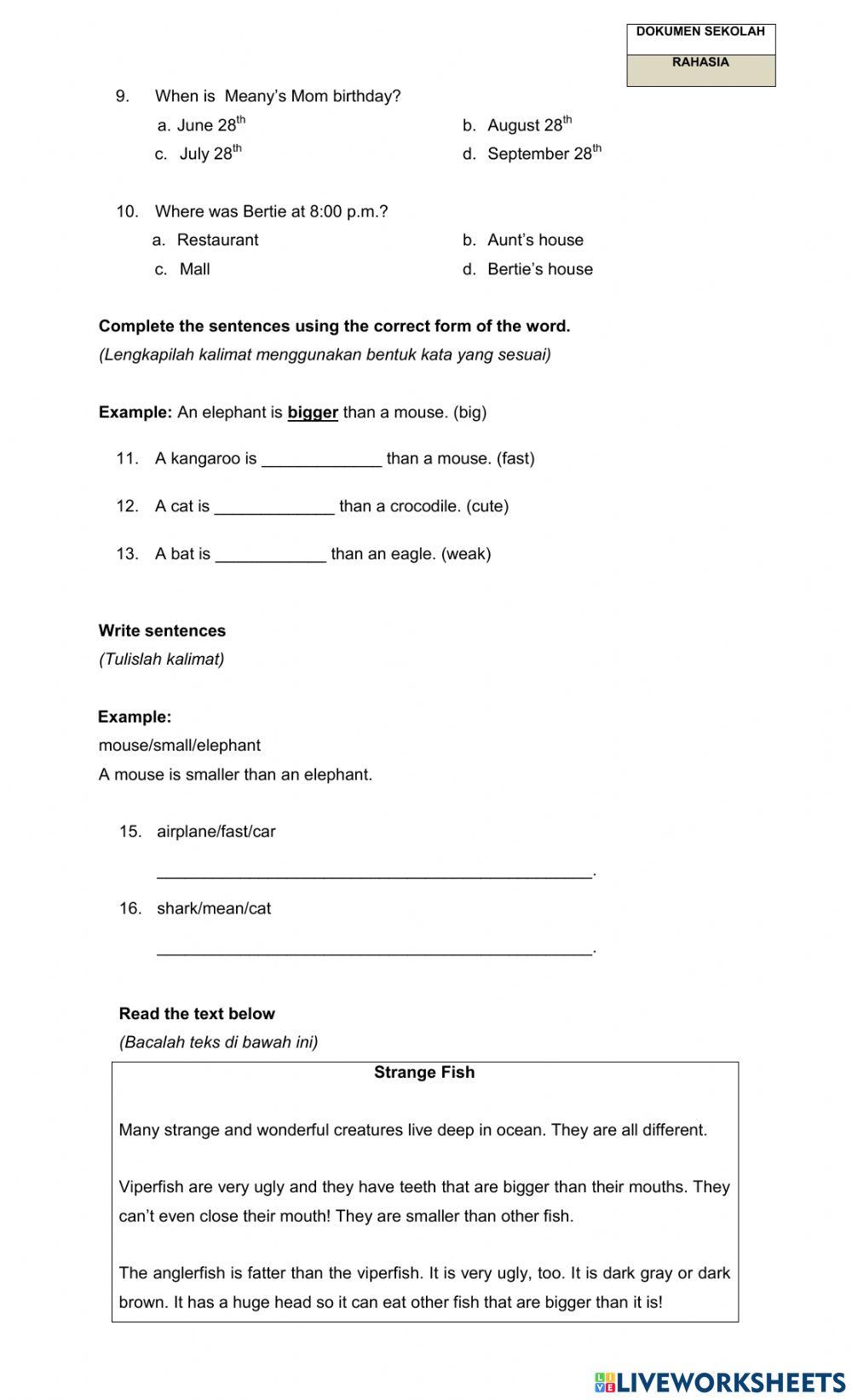 P5 English Midterm 2