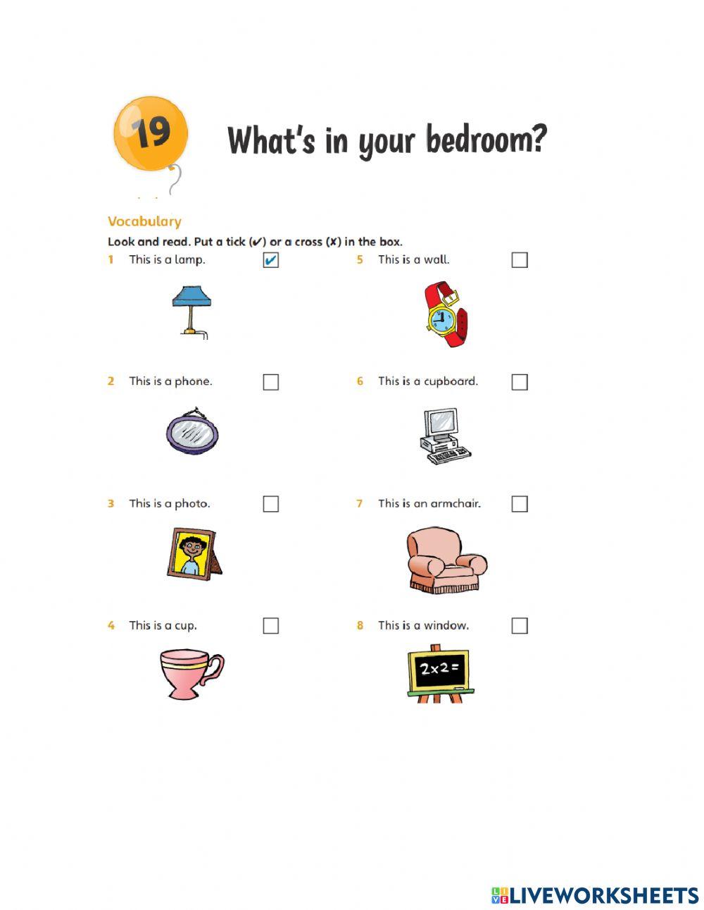 Unit 19: What's in your bedroom?