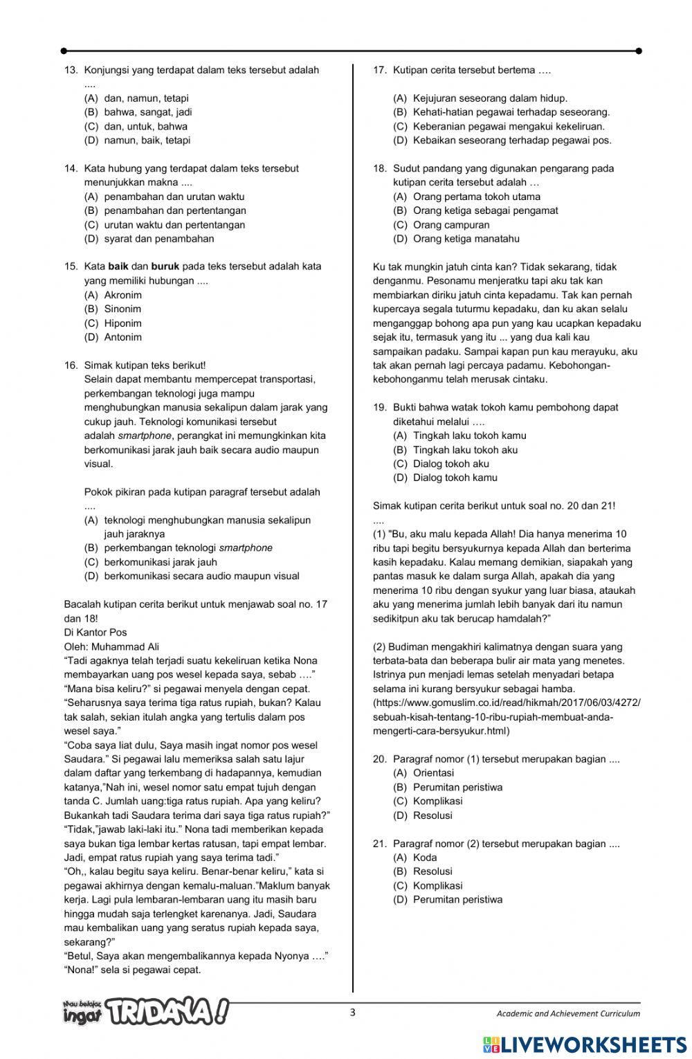 Tap pts sem 2 indo kelas 9