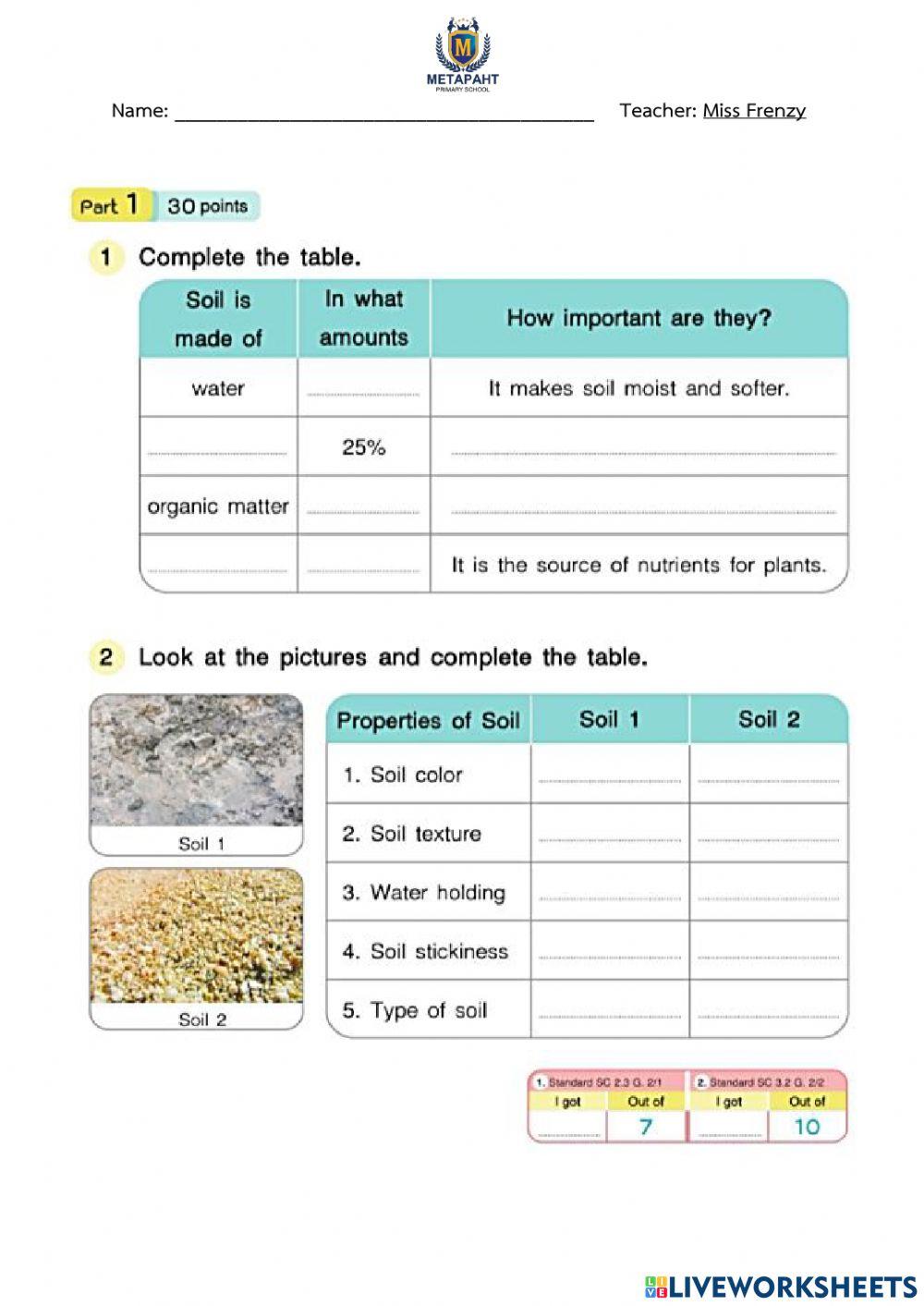 SOIL UNIT TEST GRADE 2