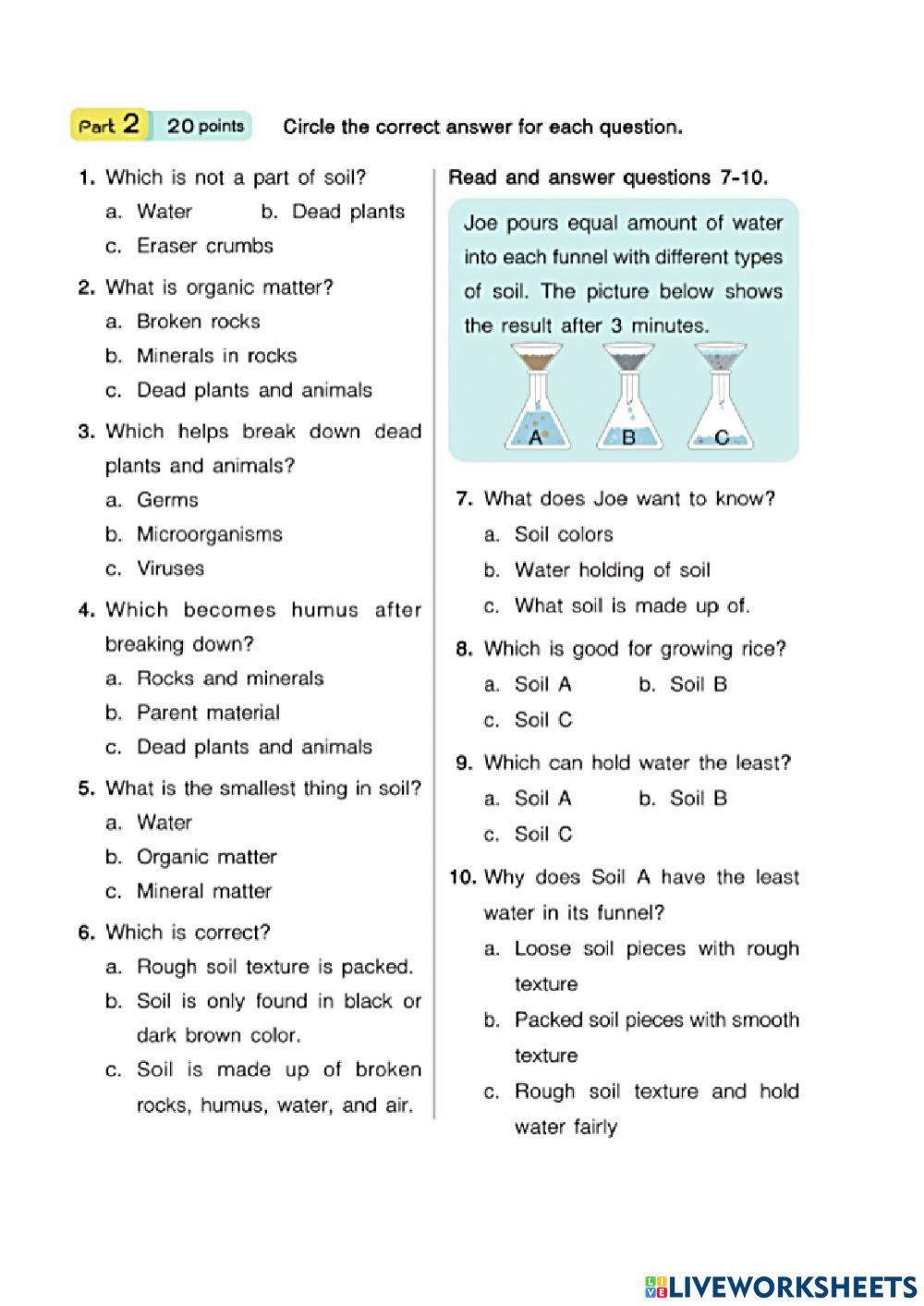 SOIL UNIT TEST GRADE 2